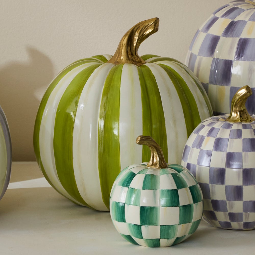 MACKENZIE-CHILDS Mackenzie-chilllds Moss Stripe Medium Pumpkin - Image 3