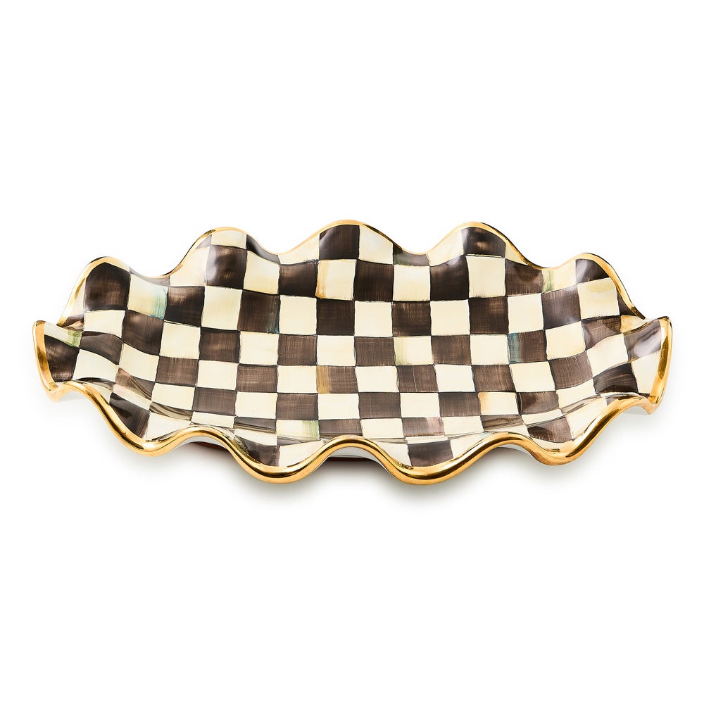 Check Ceramic Serving Platter - Image 2