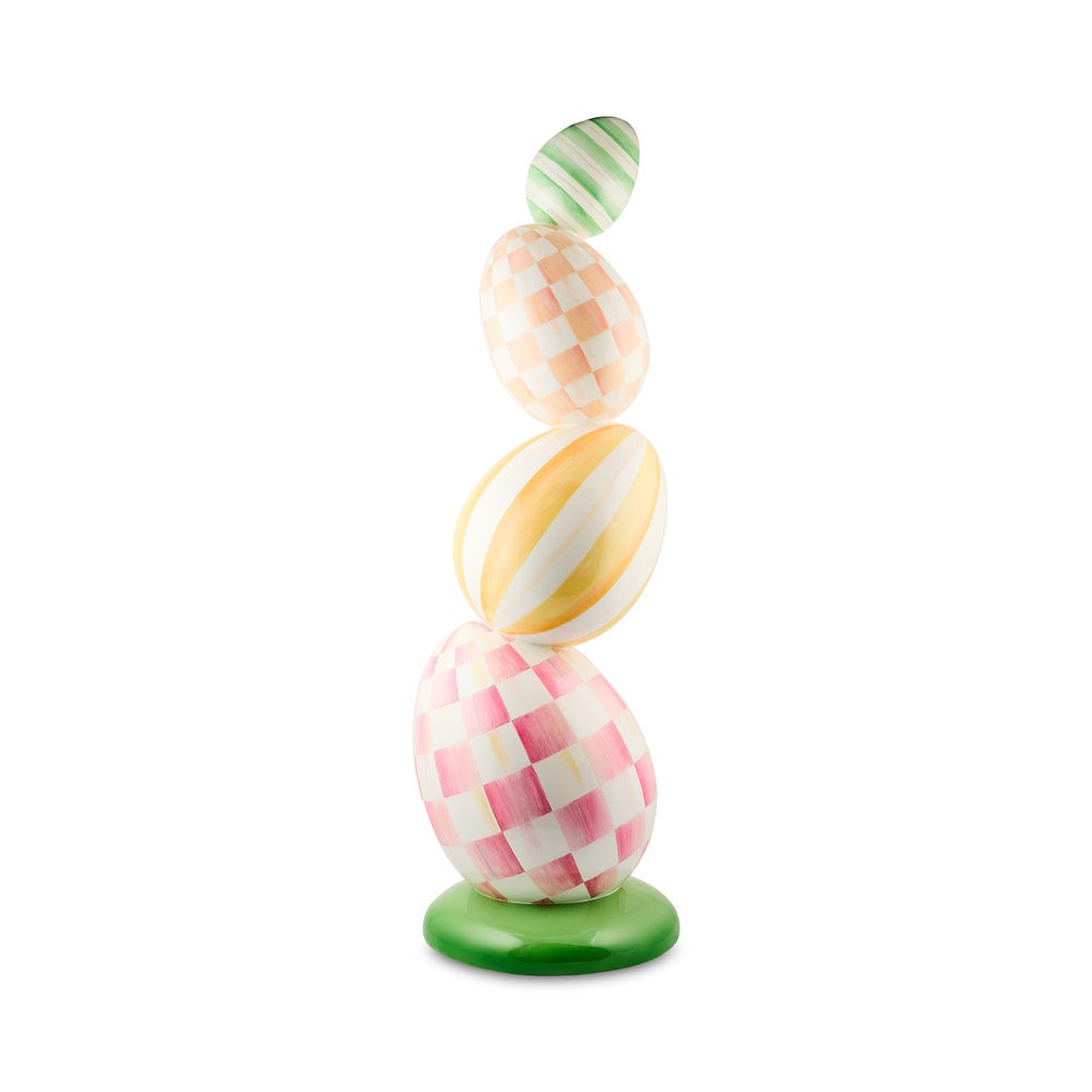 MACKENZIE-CHILDS Mackenzie-chilllds Frolic Spring Stacked Egg Trophy Topiary