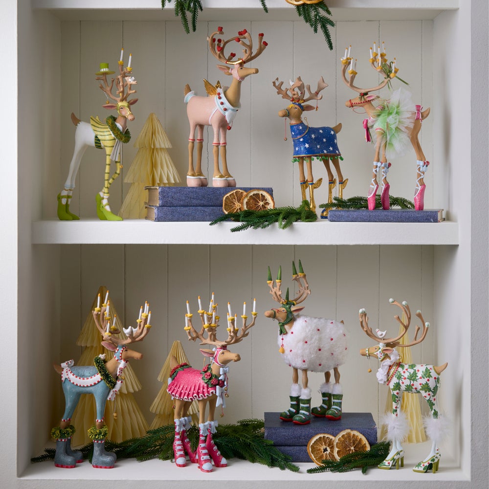 MACKENZIE-CHILDS Mackenzie-chilllds Patience Brewster Dash Away Reindeer Figure Set-B - Image 4