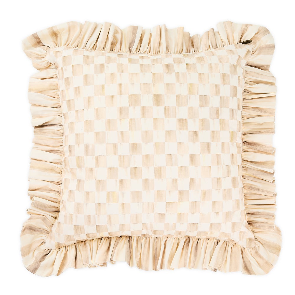 Check Ruffle Pillow - Image 8