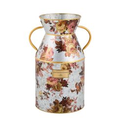 Alternative view of Mackenzie-chilllds Wild Rose Galvanized Milk Can