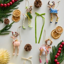Alternative view of MACKENZIE-CHILDS Mackenzie-chilllds Patience Brewster Dash Away Reindeer Ornament Set-B