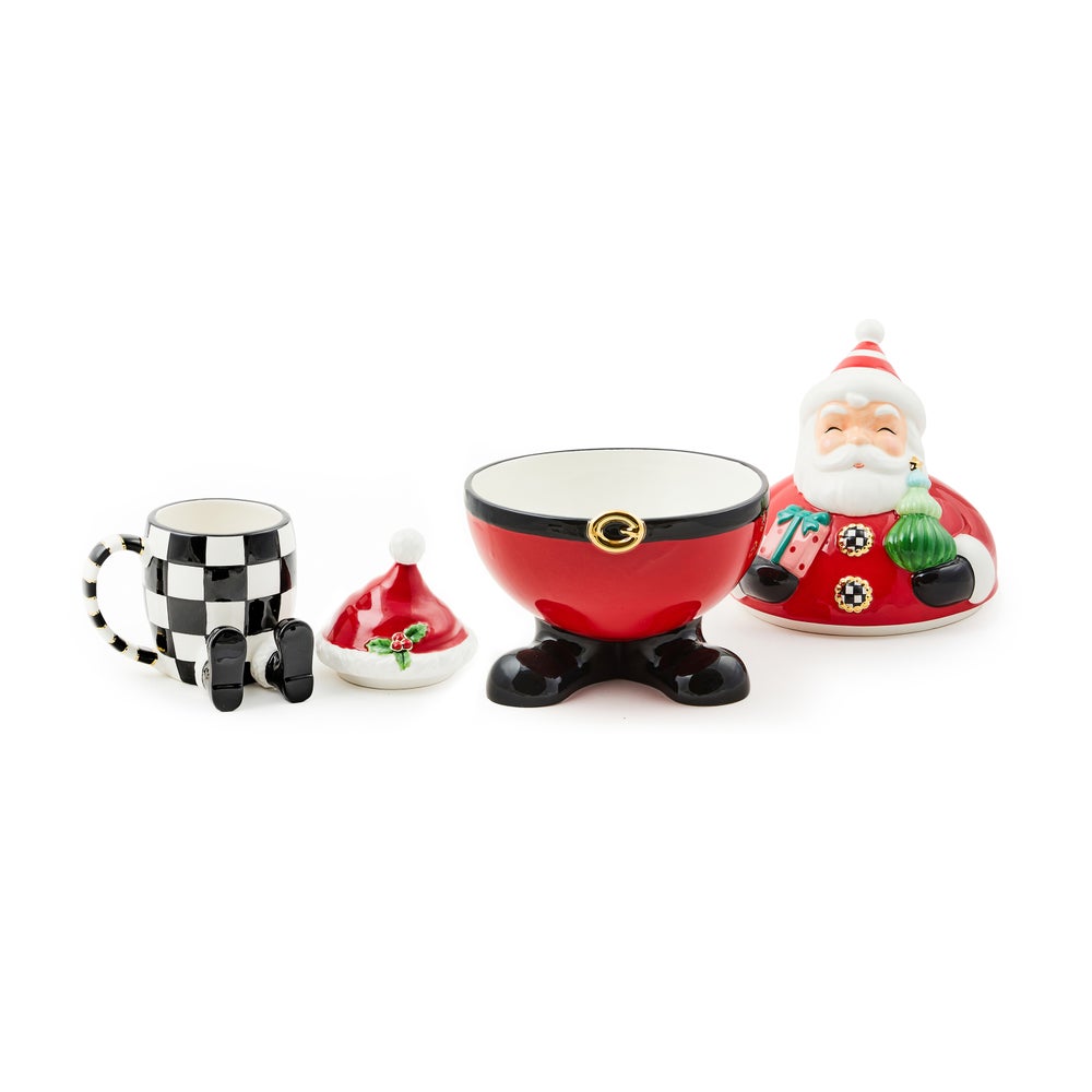 MACKENZIE-CHILDS Mackenzie-chilllds Santa Cookie Jar & Lidded Mug Set - Image 3