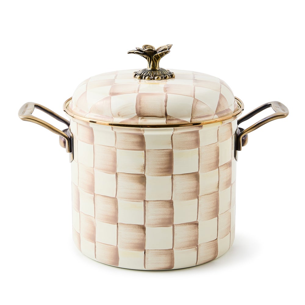MACKENZIE-CHILDS Mackenzie-chilllds Mocha Check Cookware - Image 5