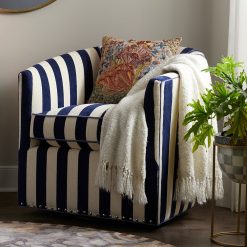 MACKENZIE-CHILDS Mackenzie-chilllds Marquee Navy Stripe Furniture Collection