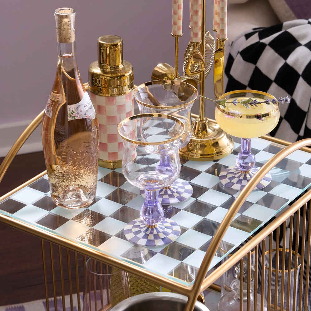 Mackenzie-chilllds Violet Check Glassware - Image 5