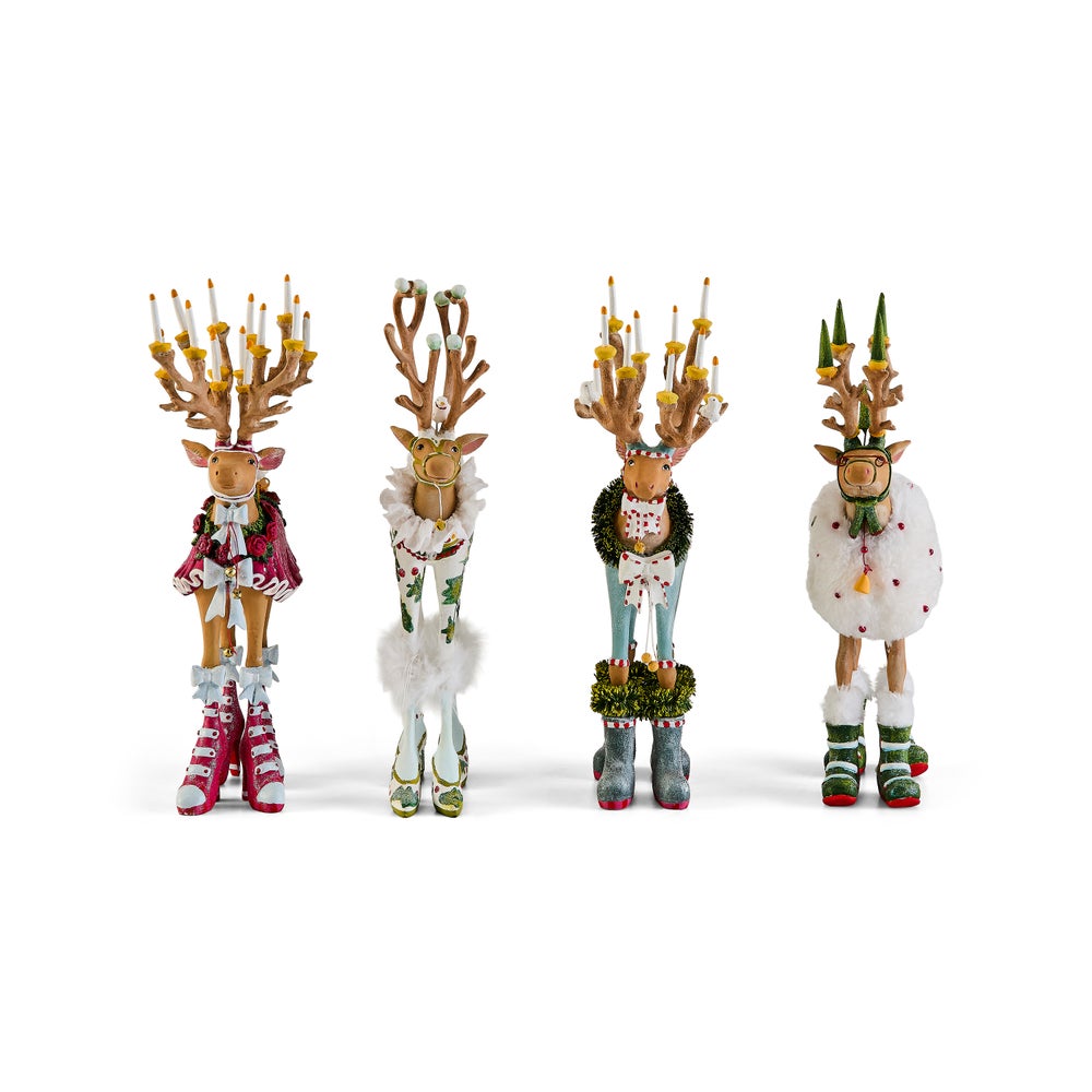 MACKENZIE-CHILDS Mackenzie-chilllds Patience Brewster Dash Away Reindeer Figure Set - Image 5