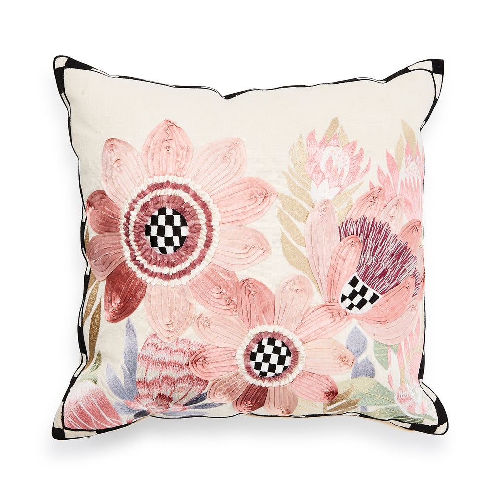 MACKENZIE-CHILDS Mackenzie-chilllds Eternity Floral Throw Pillow