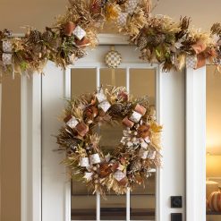 Alternative view of MACKENZIE-CHILDS Mackenzie-chilllds Mocha Check Harvest Garland