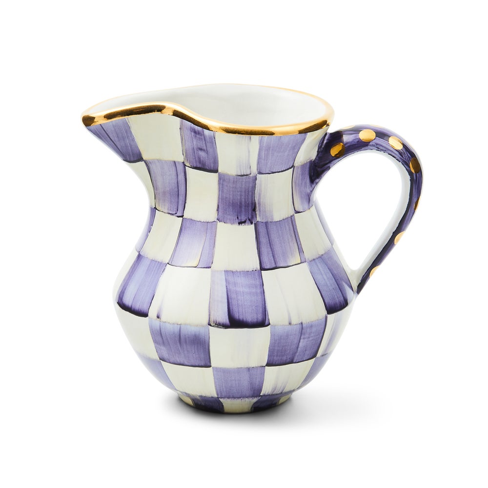 Mackenzie-chilllds Violet Check Ceramic Creamer