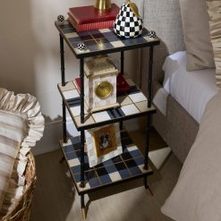 Alternative view of MACKENZIE-CHILDS Mackenzie-chilllds Mad for Plaid 3-Tier Table