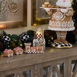 Alternative view of MACKENZIE-CHILDS Mackenzie-chilllds Gingerbread Village Pillar Candle Holder