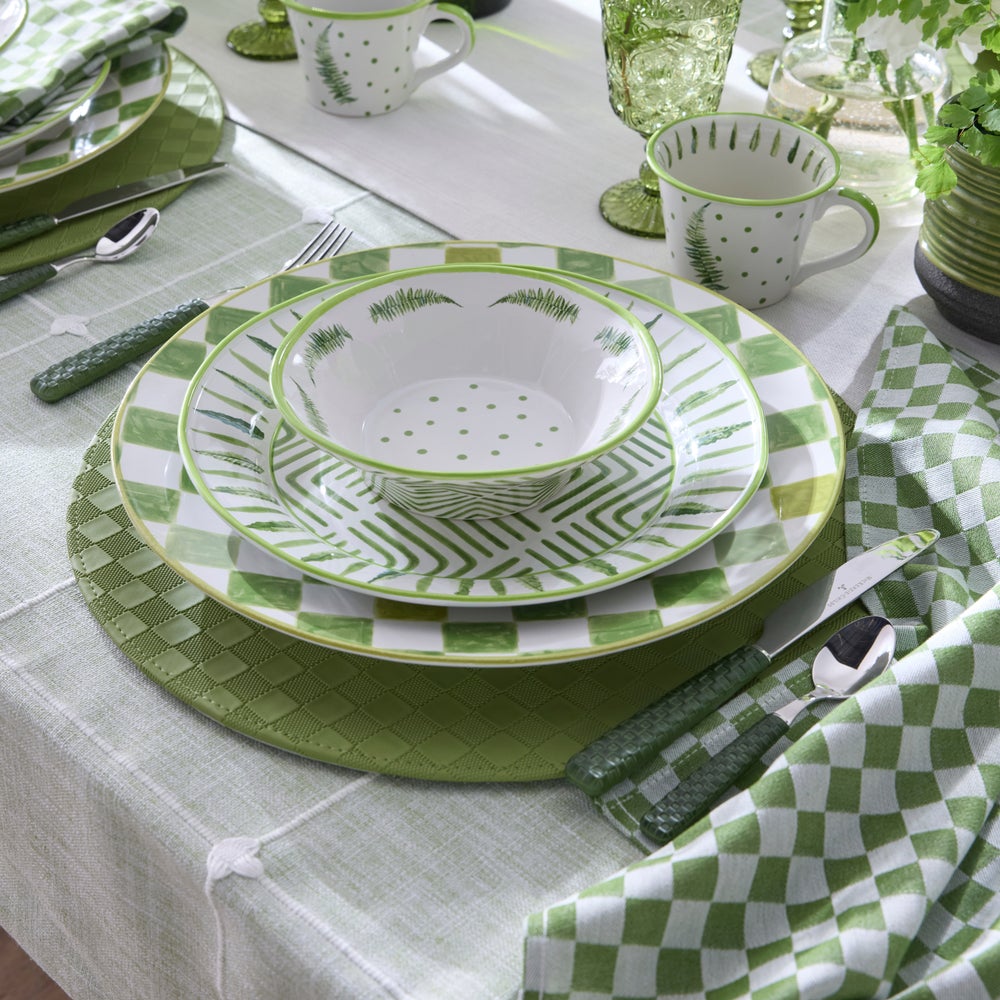 Check Faux Leather Placemat - Image 3