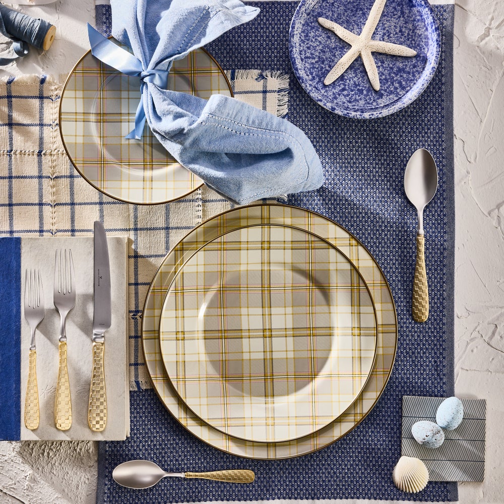 MACKENZIE-CHILDS Mackenzie-chilllds Latte Tartan Dinnerware - Image 5