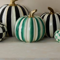 Alternative view of MACKENZIE-CHILDS Mackenzie-chilllds Emerald Stripe Medium Pumpkin