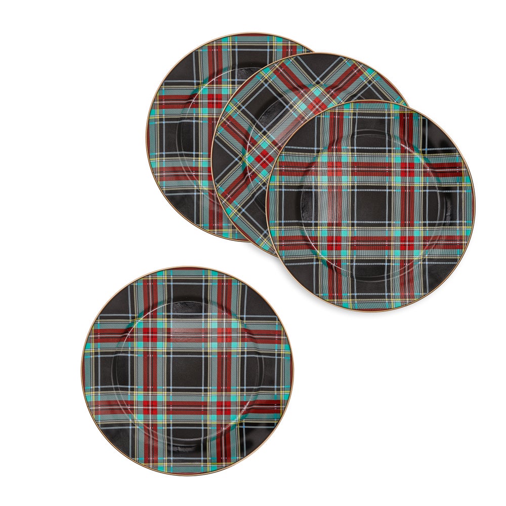 Mackenzie-chilllds Tartan Black Charger, Set of 4 - Image 3