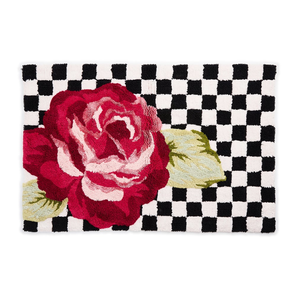 MACKENZIE-CHILDS Mackenzie-chilllds Rose and Check Bath Rug