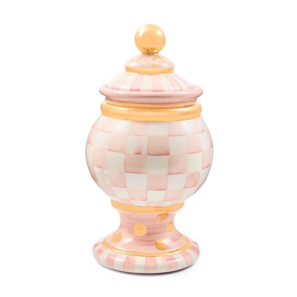 MACKENZIE-CHILDS Mackenzie-chilllds Rosy Check Ceramic Canister - Image 2