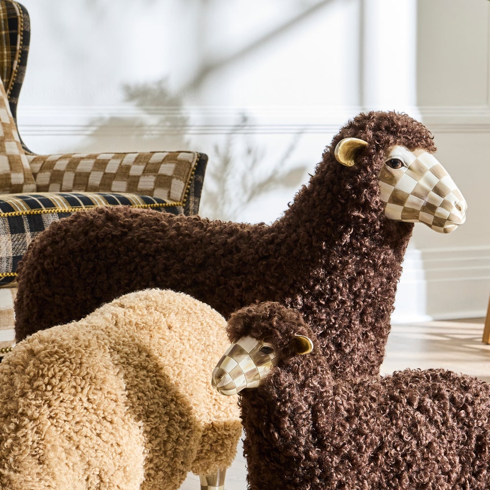 MACKENZIE-CHILDS Mackenzie-chilllds Mocha Check Sheep - Image 6