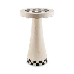 Courtly Check Scalloped Accent Table