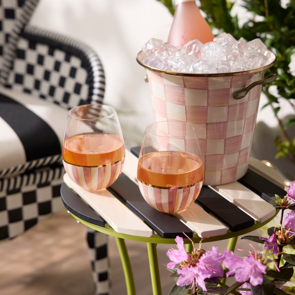 MACKENZIE-CHILDS Mackenzie-chilllds Outdoor Black and White Bistro Side Table - Image 3