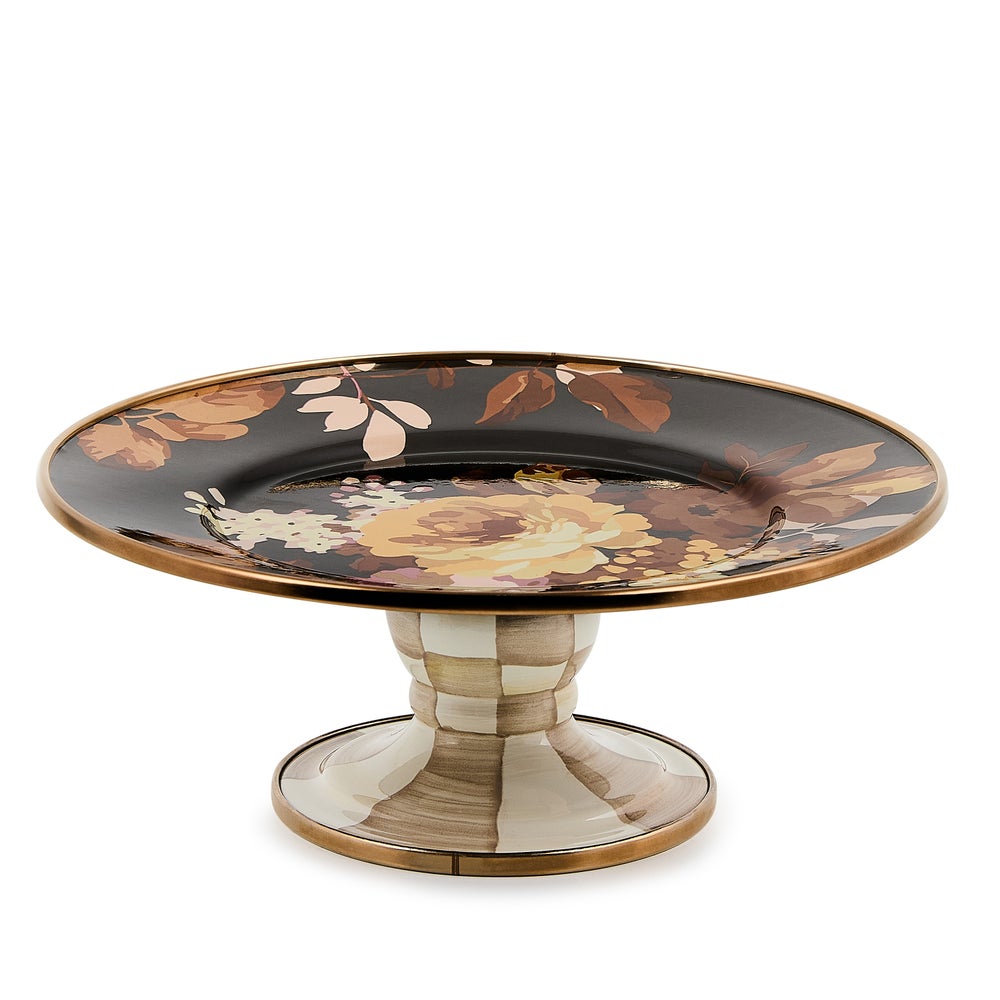 MACKENZIE-CHILDS Mackenzie-chilllds Floral Pedestal Platter - Image 5