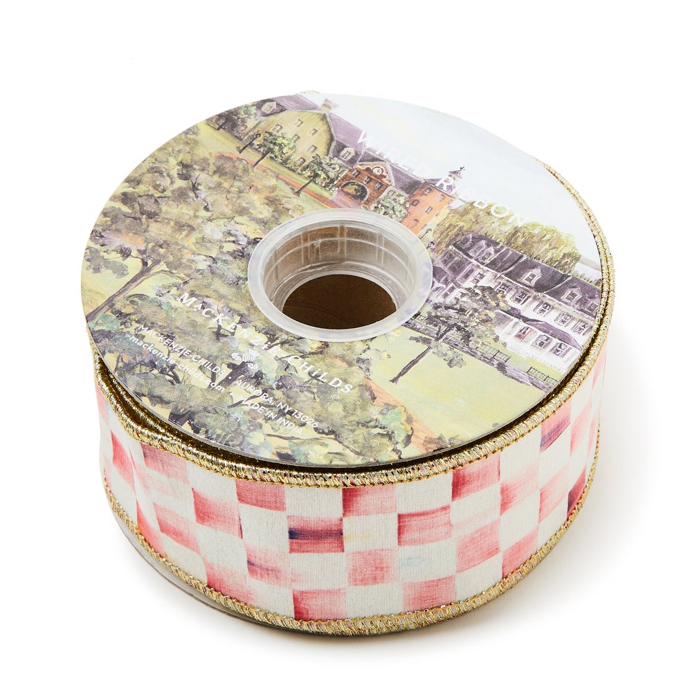 MACKENZIE-CHILDS Mackenzie-chilllds Rosy Check 2?? Ribbon - Image 3