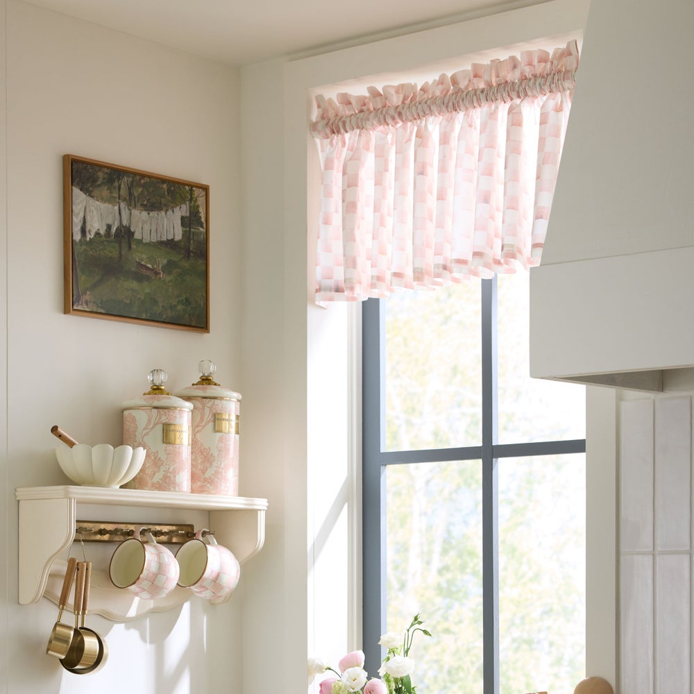 Check Rod Pocket Cafe Valance - Image 3