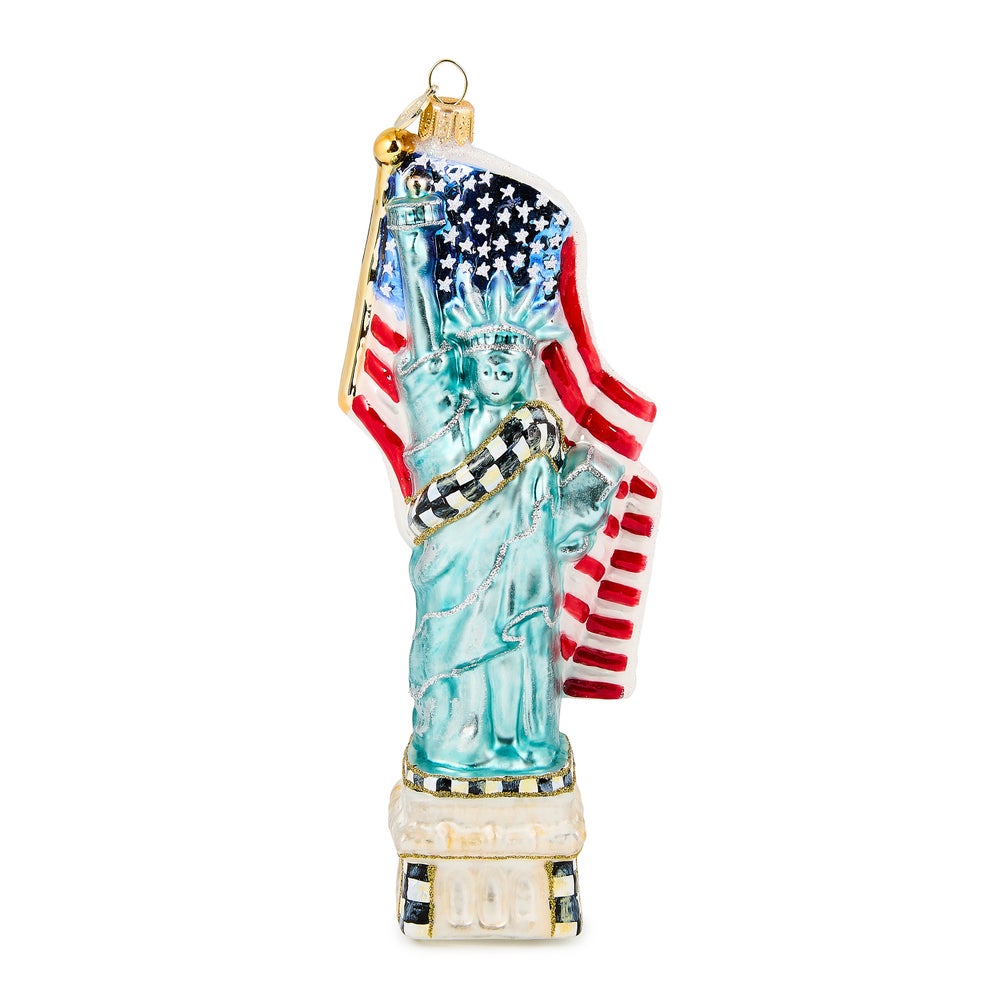 Mackenzie-chilllds Statue of Liberty Glass Ornament
