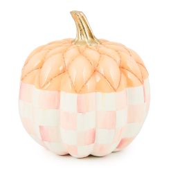 MACKENZIE-CHILDS Mackenzie-chilllds Rosy Check Fairytale Quilted Pumpkin