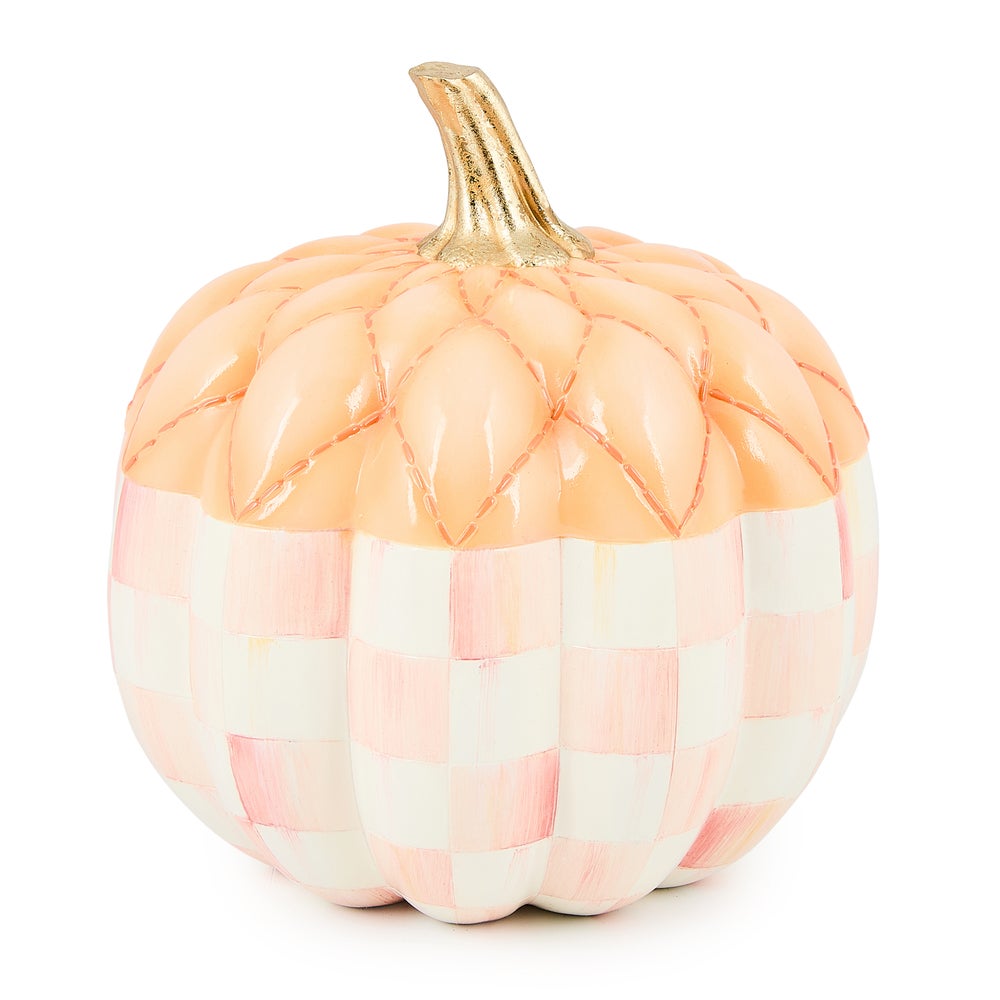 MACKENZIE-CHILDS Mackenzie-chilllds Rosy Check Fairytale Quilted Pumpkin