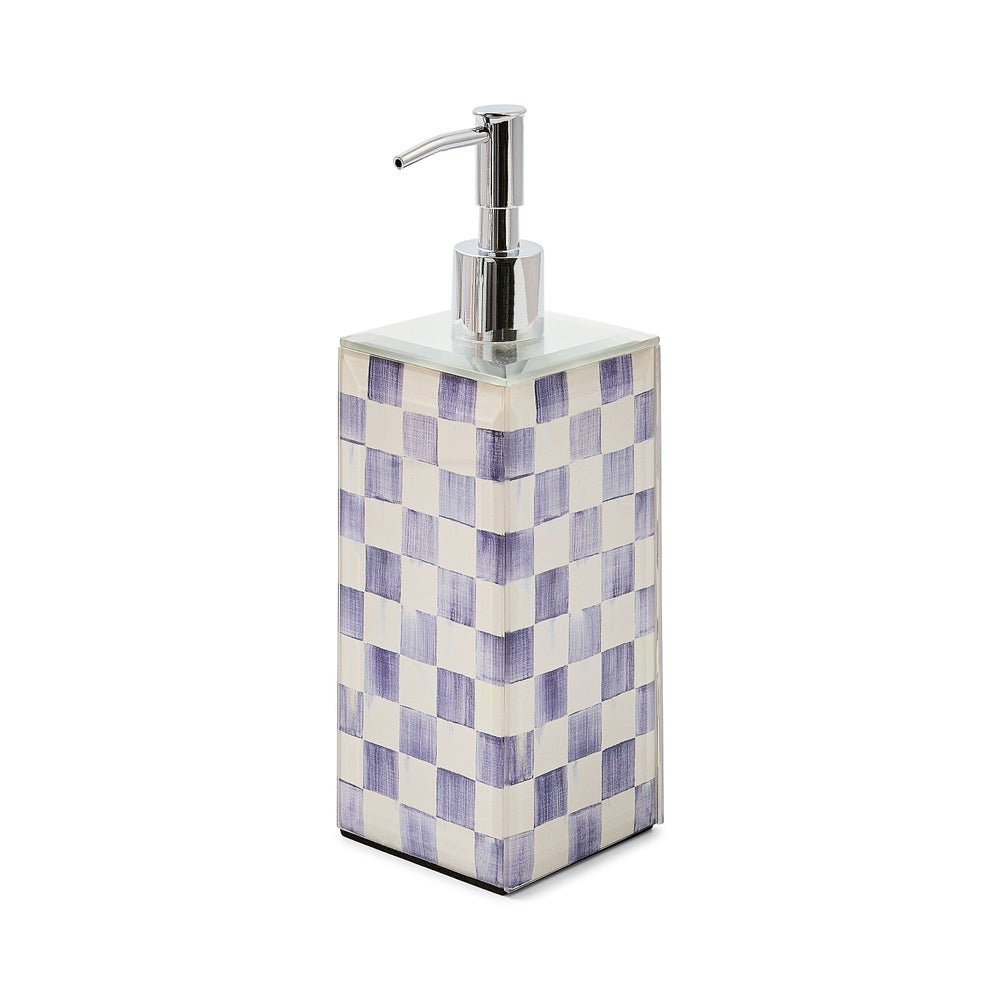 Mackenzie-chilllds Violet Check Glass Bath Collection - Image 5