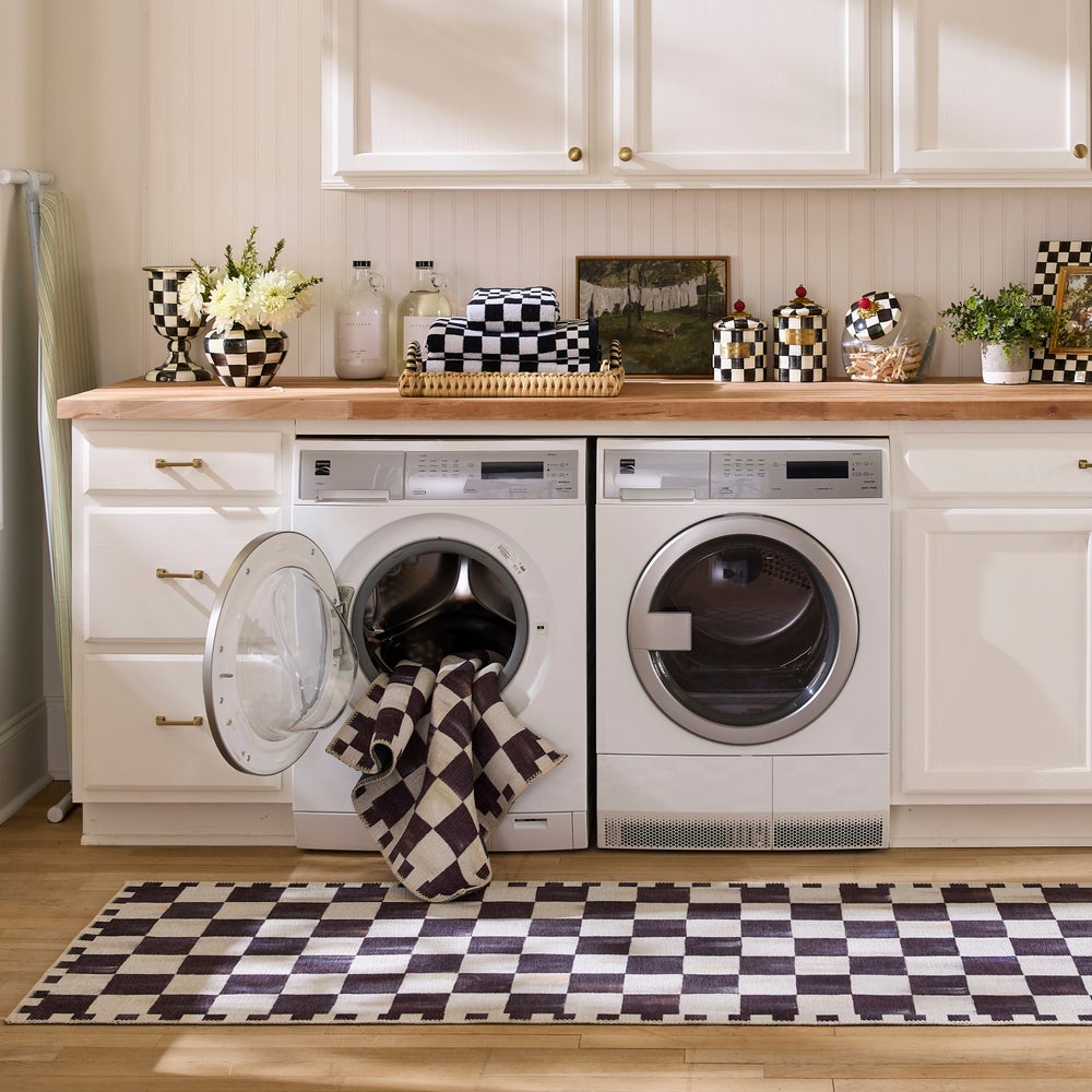 Courtly Checkered Washable Rug - Image 13