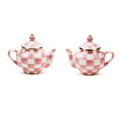 MACKENZIE-CHILDS Mackenzie-chilllds Rosy Check Teapot Salt & Pepper Set