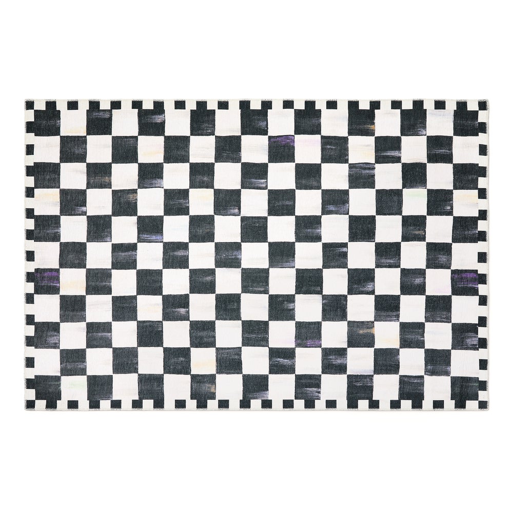 Courtly Checkered Washable Rug - Image 5
