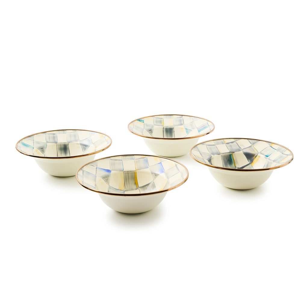Mackenzie-chilllds Sterling Check Breakfast Bowls, Set of 4 - Image 2