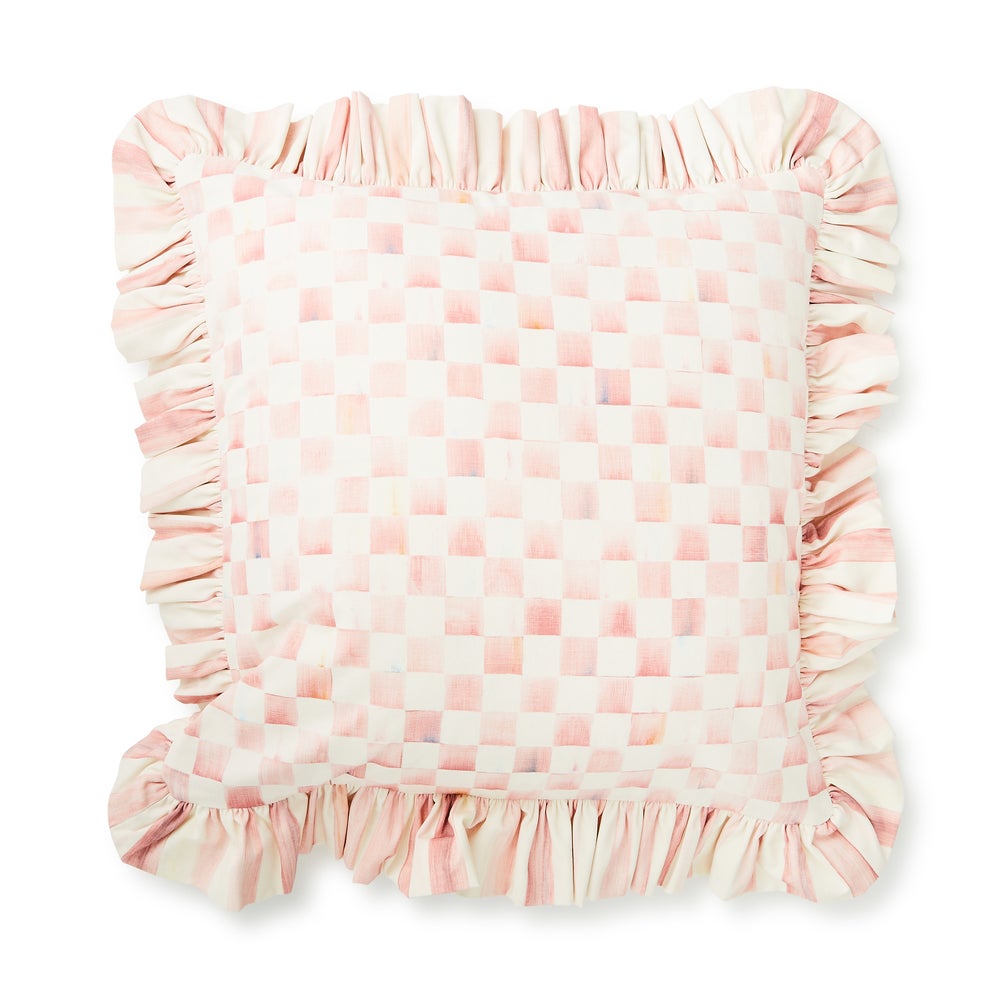 Check Ruffle Pillow - Image 7