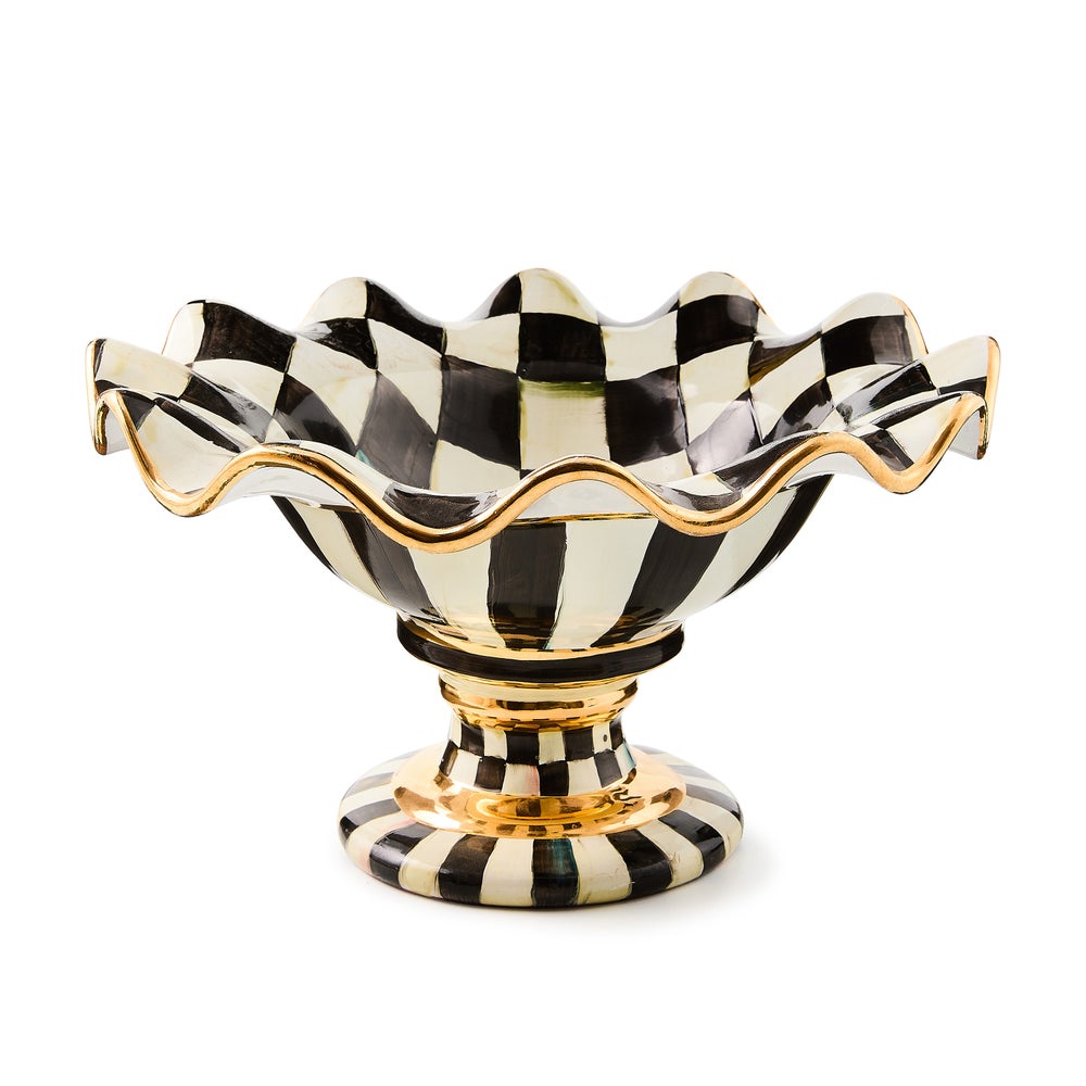 Check Ceramic Compote - Image 2