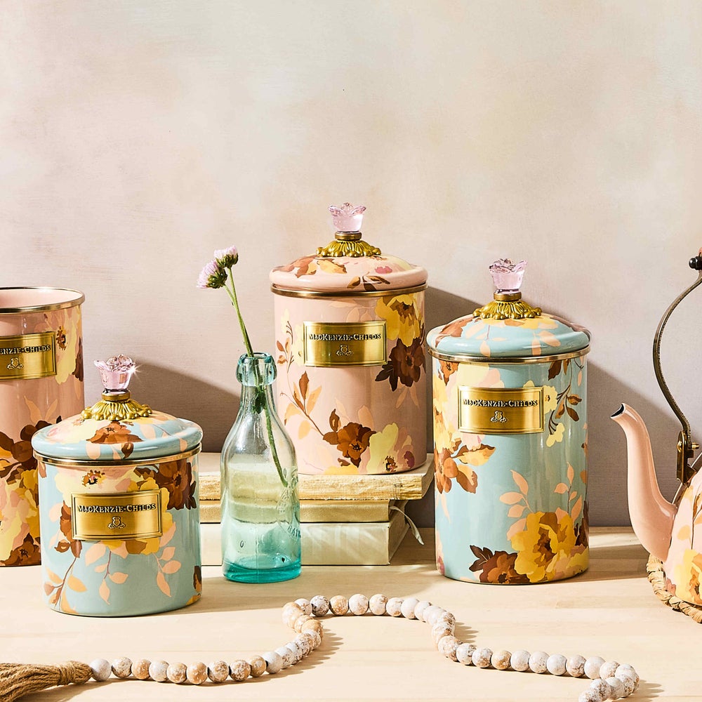 Mackenzie-chilllds Wild Rose Mauve Canisters - Image 5