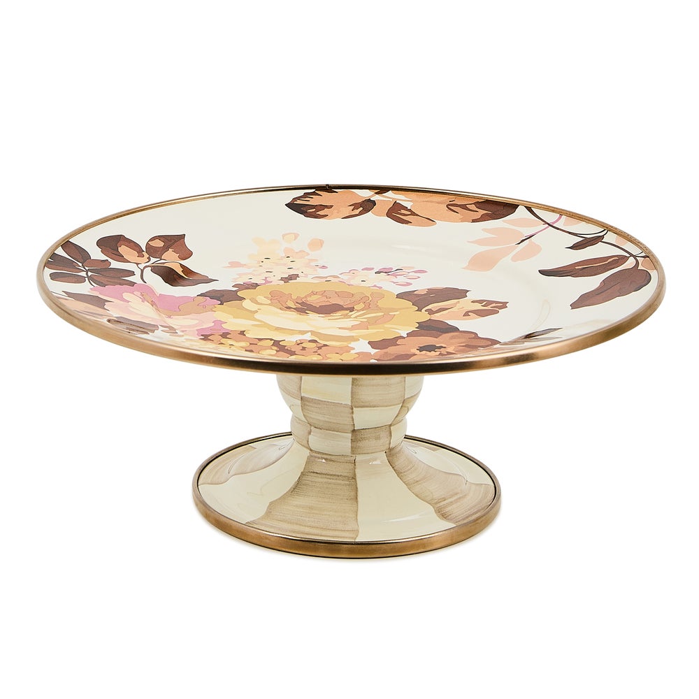 MACKENZIE-CHILDS Mackenzie-chilllds Floral Pedestal Platter - Image 7