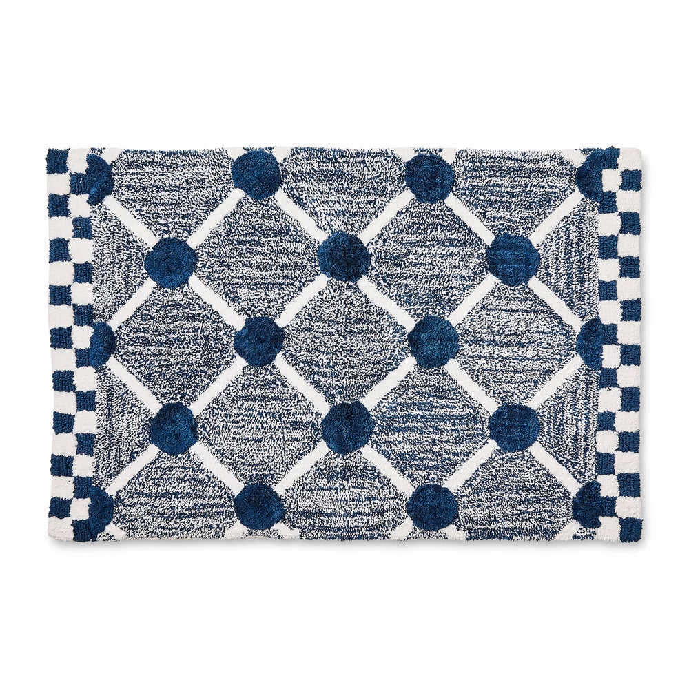 MACKENZIE-CHILDS Mackenzie-chilllds Lattice & Dot Bath Rug - Image 5