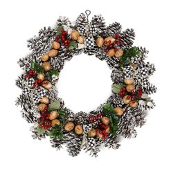 MACKENZIE-CHILDS Mackenzie-chilllds Holly Pinecone 16?? Wreath