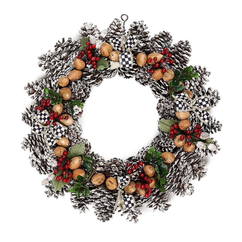 MACKENZIE-CHILDS Mackenzie-chilllds Holly Pinecone 16?? Wreath