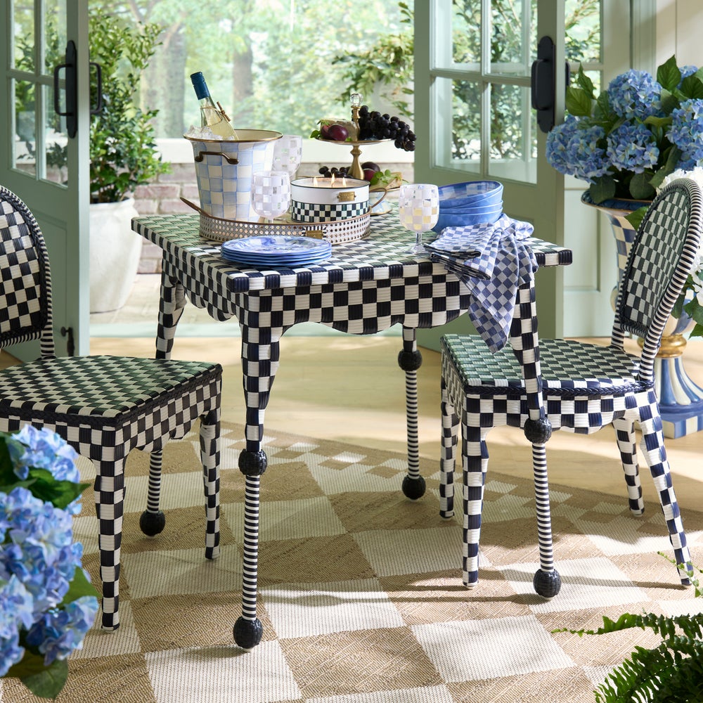 MACKENZIE-CHILDS Mackenzie-chilllds Gambit Check Outdoor Furniture Collection - Image 14
