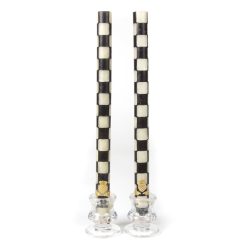 Alternative view of Check Dinner Candles, Set of 2