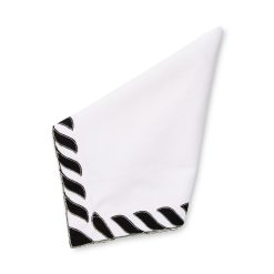 Black and White Rope Border Napkin