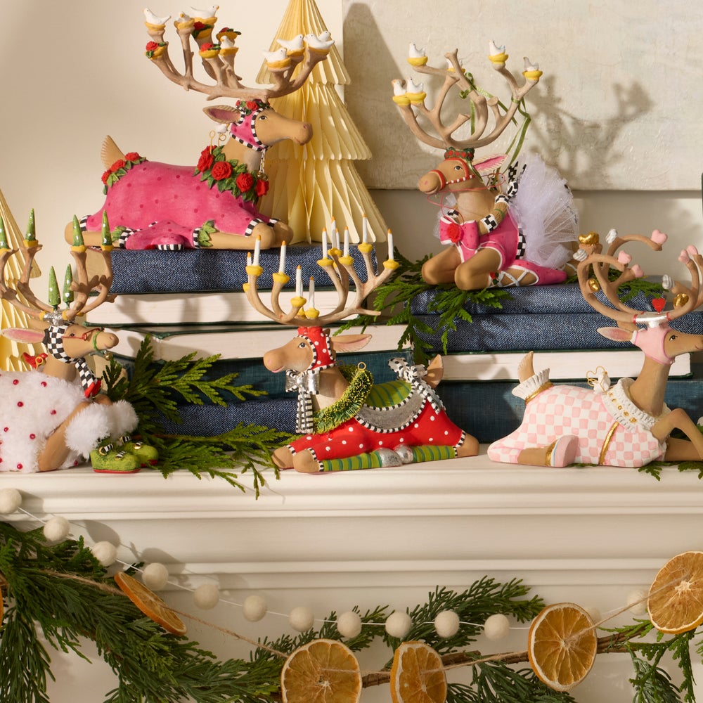 MACKENZIE-CHILDS Mackenzie-chilllds Patience Brewster Dash Away Sitting Reindeer - Image 3