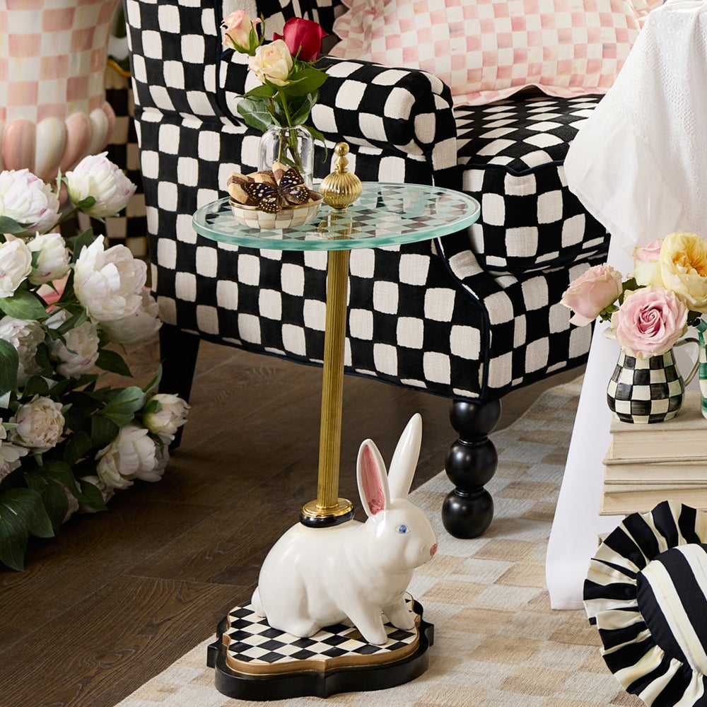 MACKENZIE-CHILDS Mackenzie-chilllds Rabbit Warren Ceramic Accent Table - Image 2