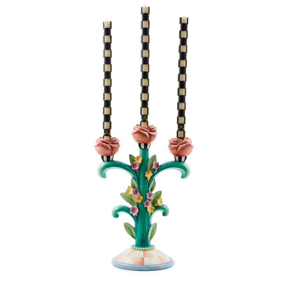 MACKENZIE-CHILDS Mackenzie-chilllds Rosy Meadow Candelabra - Image 3
